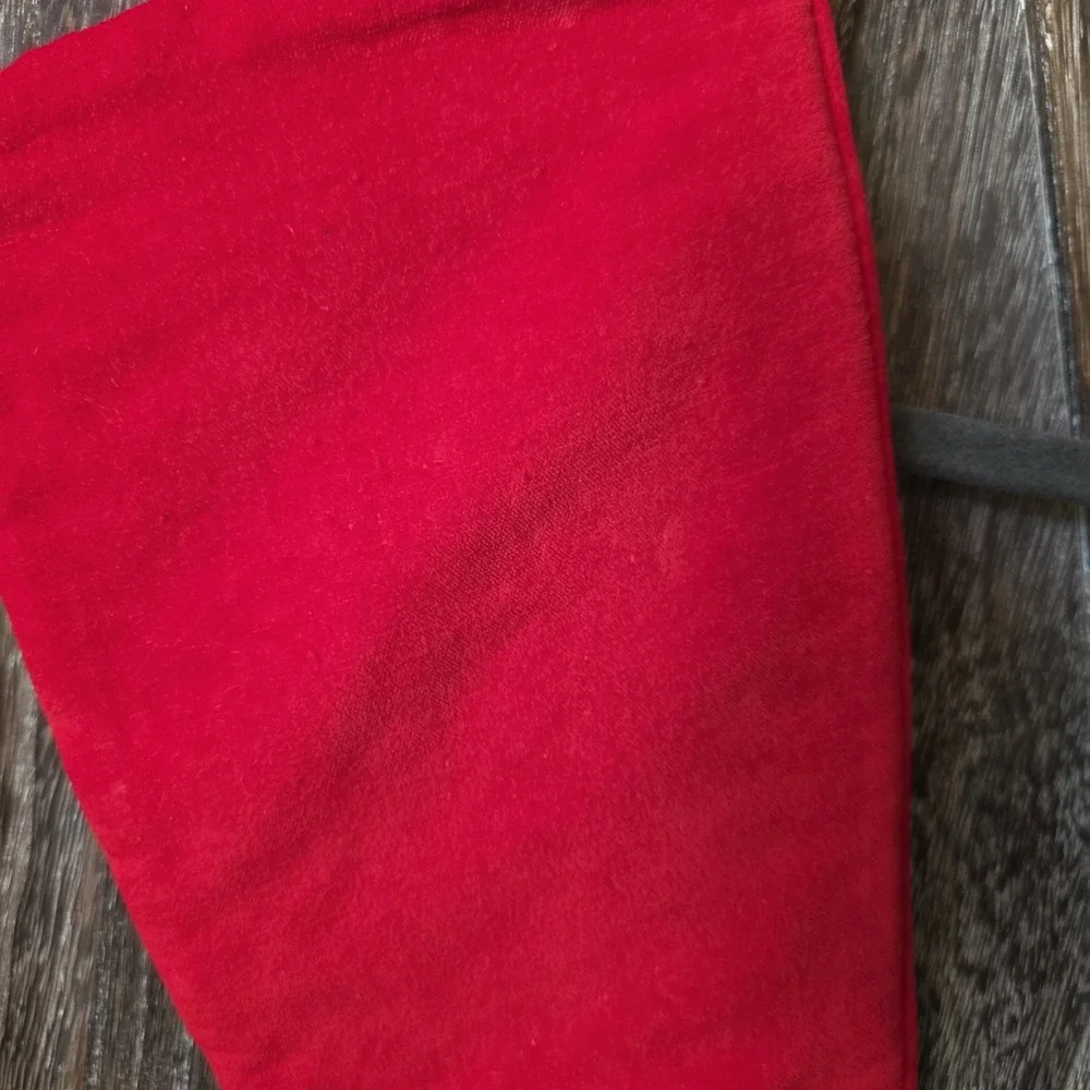 Santa Claus Christmas Stocking Needlepoint Hand‎ Crafted Handmade Vintage 19.5
